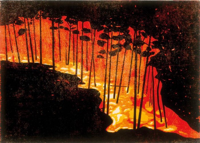 Neubert_Franziska_2023_Funkenflug_50x70_Holzschnitt_1200px_