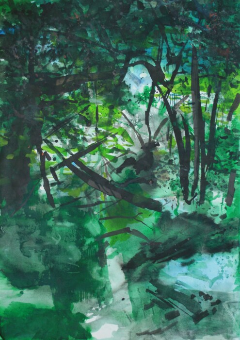 Grünes Gewölbe 67 X 91cm Tuschzeichnung,Aquarell 2025. JPG